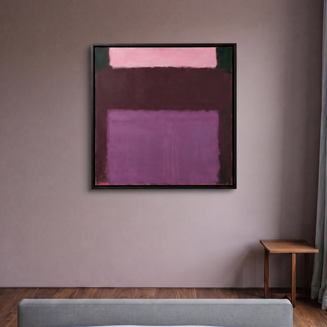 Plum Resonance — in its individually designed living room; digital artwork visualization