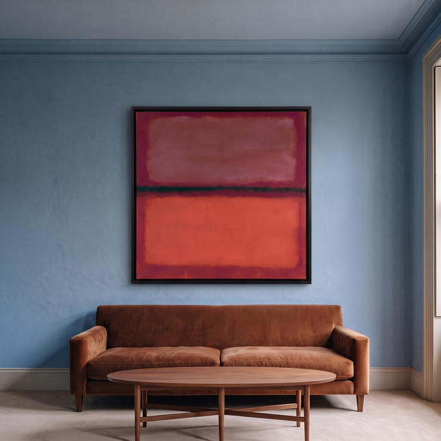 Sienna Glow — in its individually designed living room; digital artwork visualization