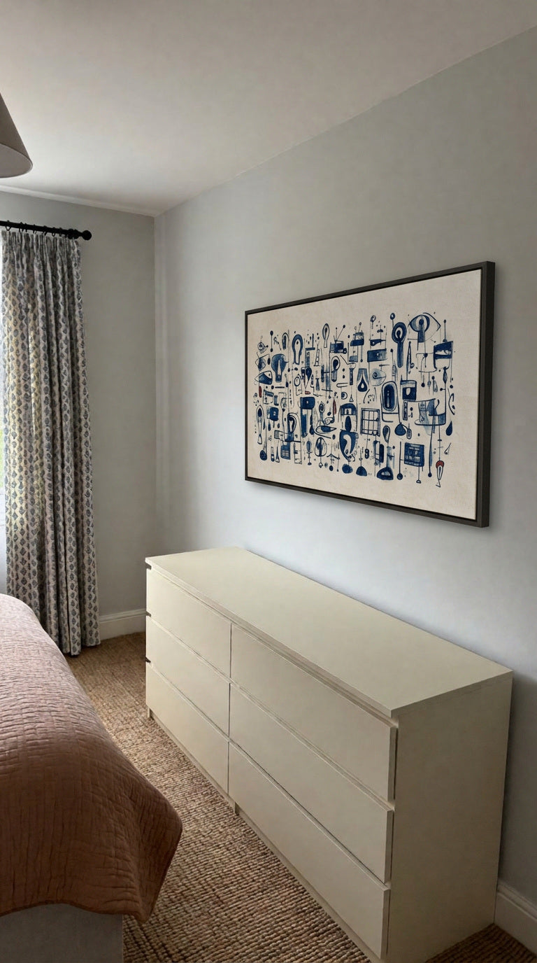 Digitale Raumvisualisierung von Indigo Paper: Schlafzimmer