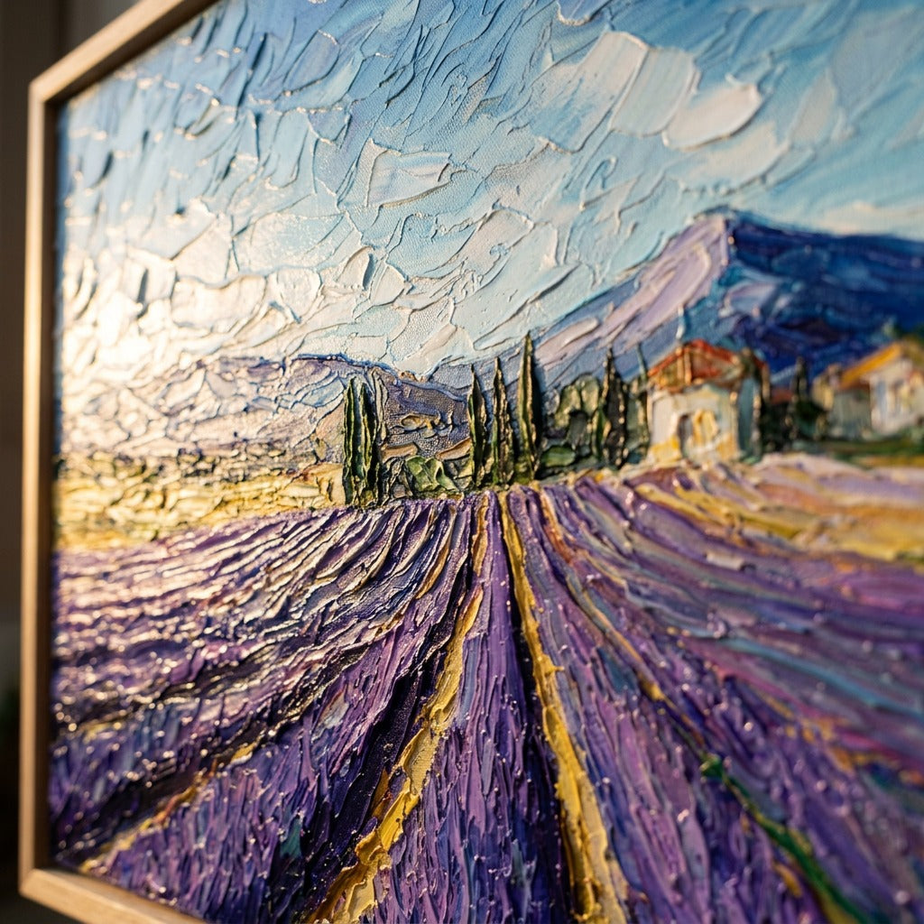 Lavender Pathway – Hand-Painted Provence Landscape Wall Art | Artmere