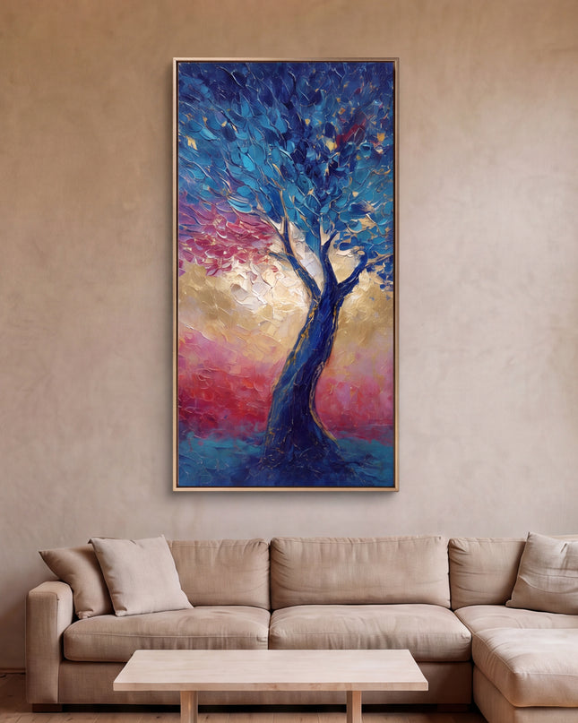 Flourish original canvas artwork displayed in a contemporary gallery setting