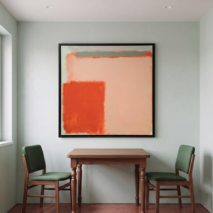 Apricot Interval — in its individually designed living room; digital artwork visualization