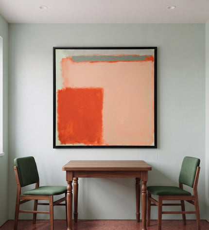 Apricot Interval — in its individually designed living room; digital artwork visualization