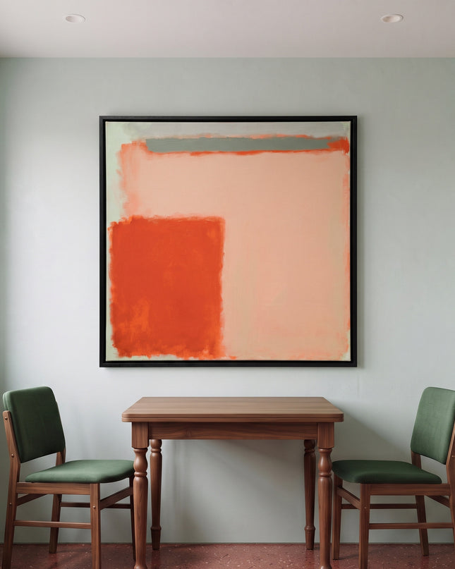 Apricot Interval — in its individually designed living room; digital artwork visualization