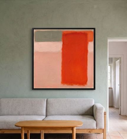 Persimmon Distance — in its individually designed living room; digital artwork visualization