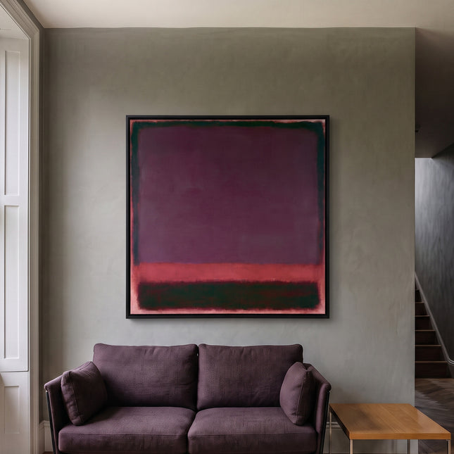 Plum Aftertone — in its individually designed living room; digital artwork visualization