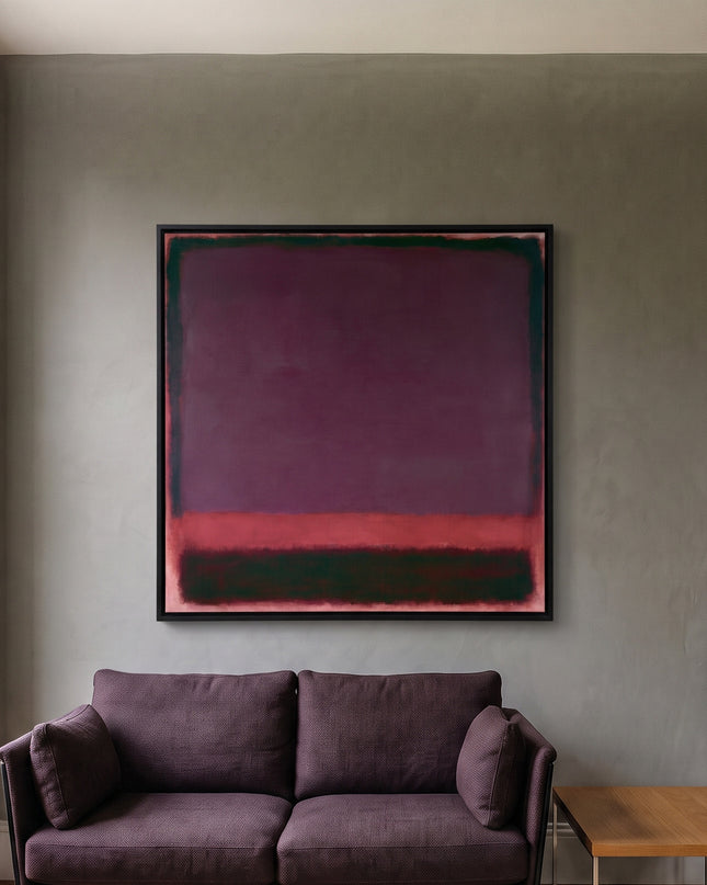 Plum Aftertone — in its individually designed living room; digital artwork visualization