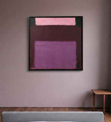 Plum Resonance — in its individually designed living room; digital artwork visualization