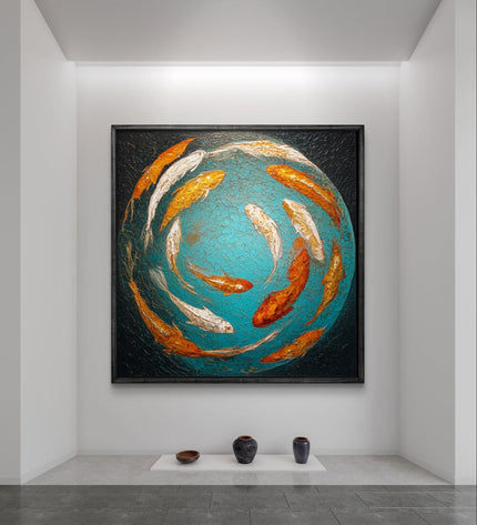 Koi of Prosperity Fine Art Club Original