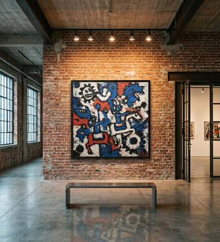 Urban Totems displayed in a contemporary gallery setting
