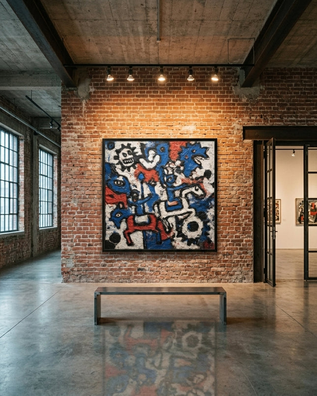 Urban Totems displayed in a contemporary gallery setting