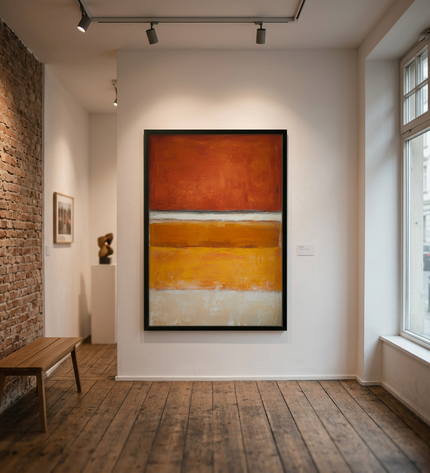 Rust and Gold displayed in a contemporary gallery setting