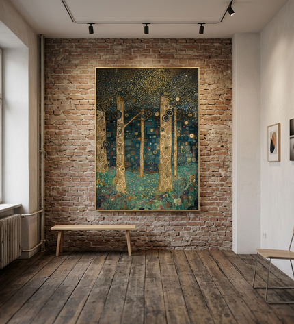 Mystic Woodland displayed in a contemporary gallery setting