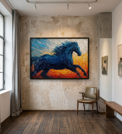 Morning Rider displayed in a contemporary gallery setting