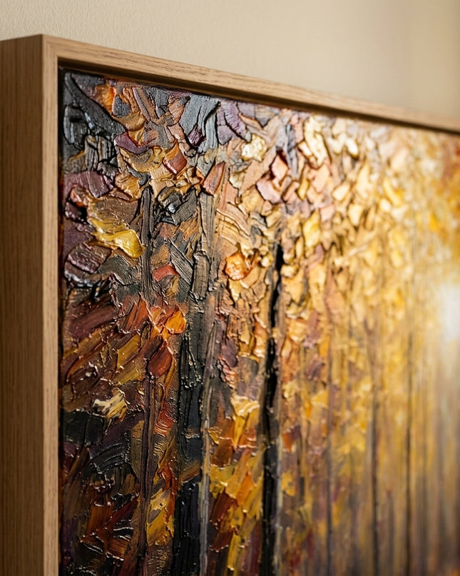 Close-up detail of Autumn's Scent showing textured brushwork and color detail