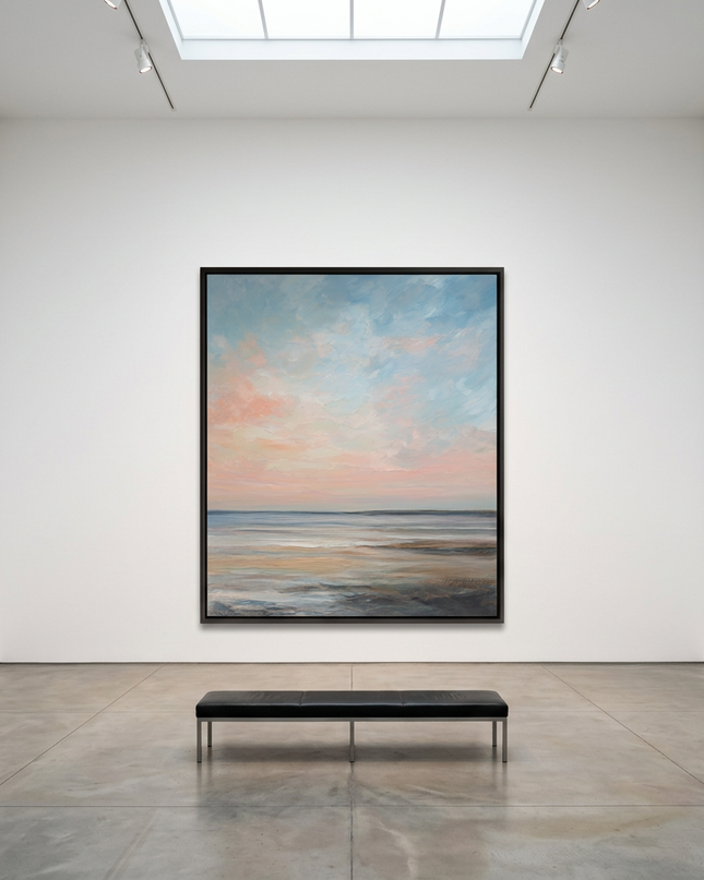 Tranquil Waters displayed in a contemporary gallery setting