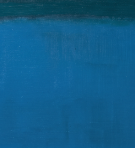 Blue Continuum — gently angled paint-surface detail; digital artwork visualization