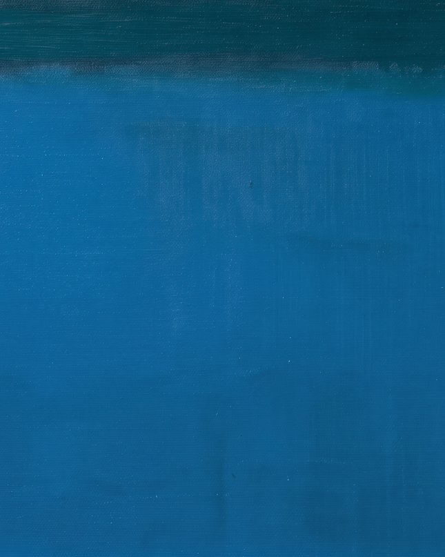 Blue Continuum — gently angled paint-surface detail; digital artwork visualization