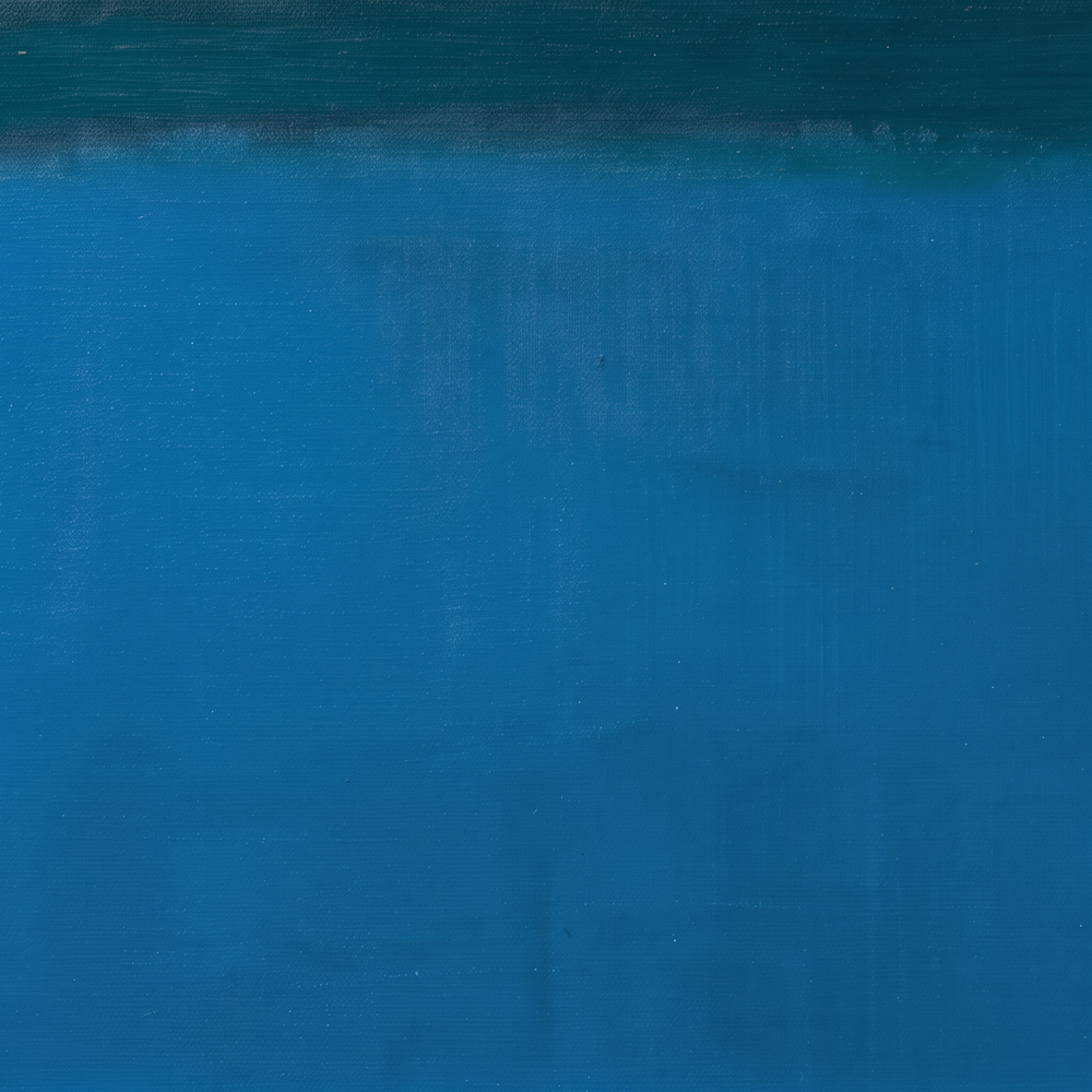 Paint and brushwork of Blue Continuum up close