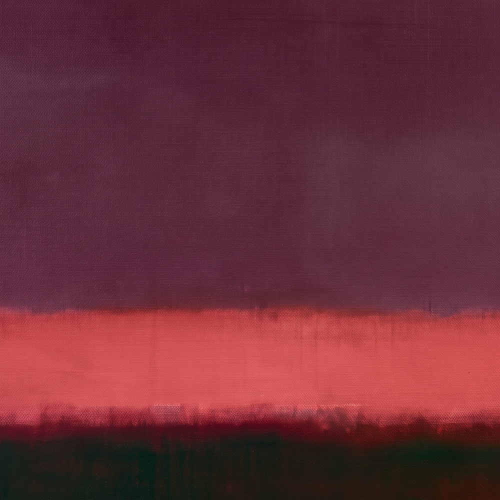 Paint and brushwork of Plum Aftertone up close