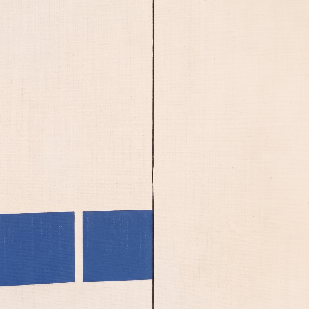 Paint and brushwork of Small Blue Echo up close