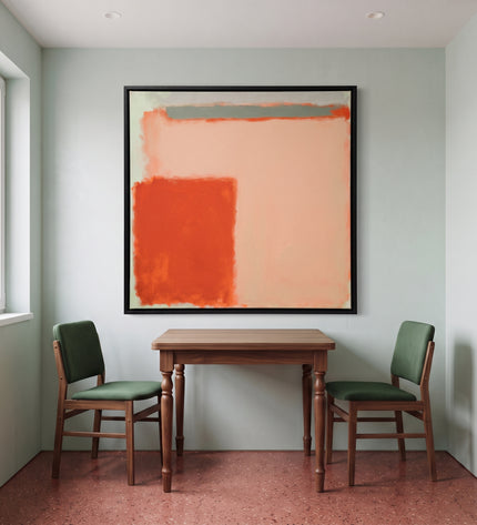 Apricot Interval — slightly angled interior view; digital artwork visualization