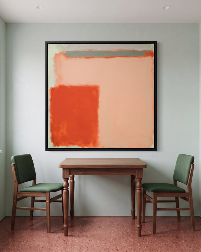 Apricot Interval — slightly angled interior view; digital artwork visualization