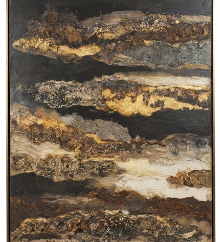 Aurum Strata hand-painted figurative canvas art in interior setting