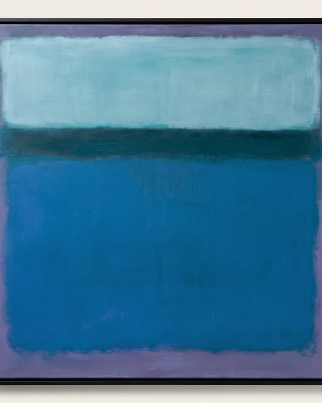 Blue Continuum — frontal studio view; digital artwork visualization