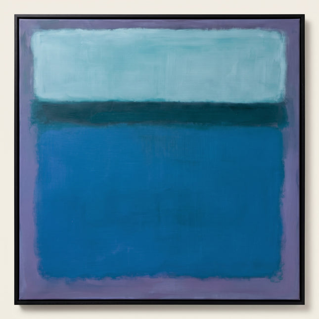 Blue Continuum — frontal studio view; digital artwork visualization