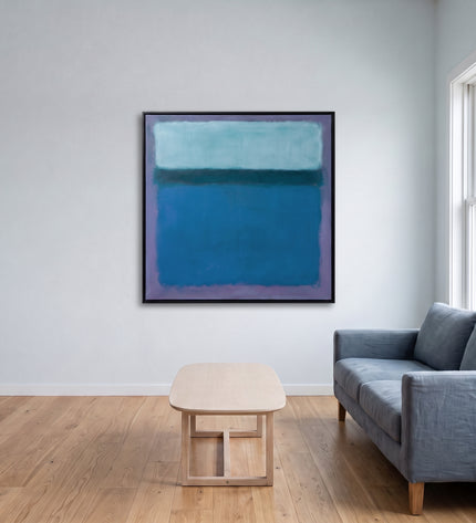 Blue Continuum — slightly angled interior view; digital artwork visualization