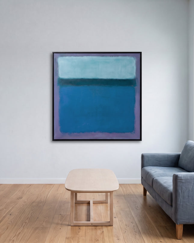 Blue Continuum — slightly angled interior view; digital artwork visualization