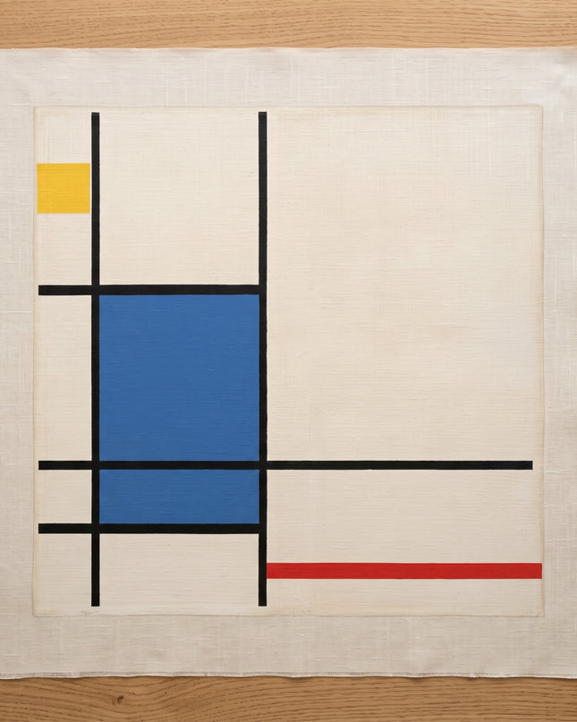 Blue Counterpoise — flat unstretched canvas with blank margins; digital artwork visualization