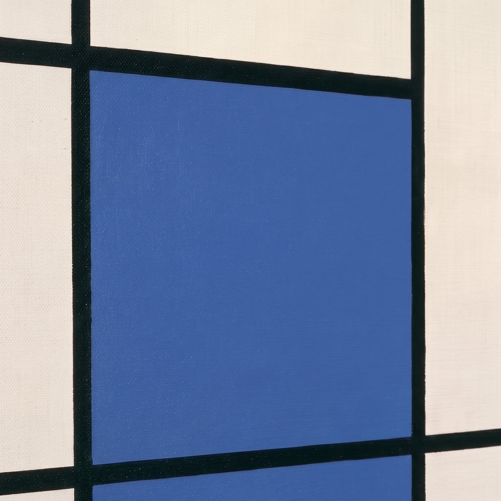 Paint and brushwork of Blue Counterpoise up close