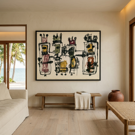 Gathered Voices — displayed in a calm contemporary interior