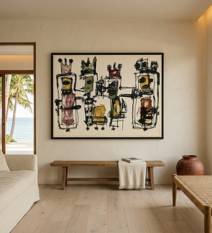 Gathered Voices — displayed in a calm contemporary interior