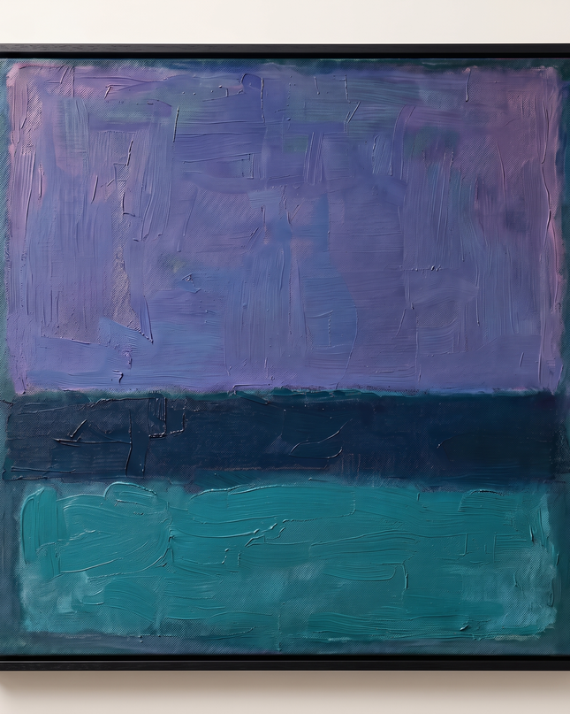 Deep Blue Rest — frontal studio view; digital artwork visualization