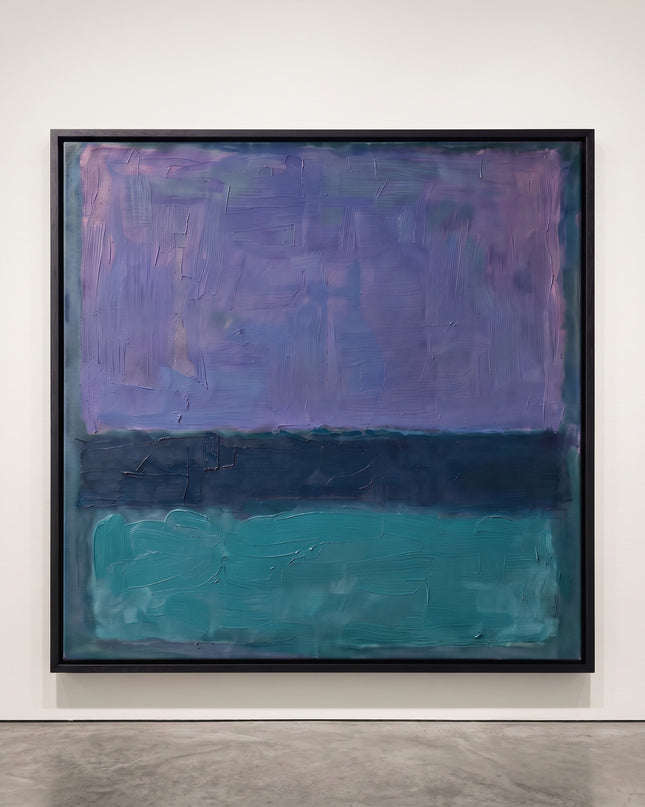 Deep Blue Rest — gallery presentation; digital artwork visualization