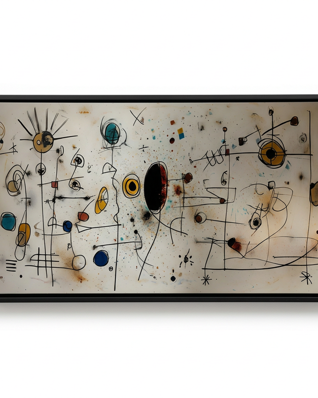Echoes in Space hand-painted abstract canvas art in interior setting