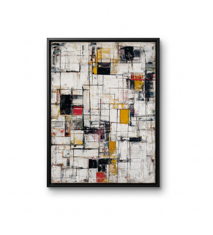 Living Structures hand-painted contemporary canvas art in interior setting
