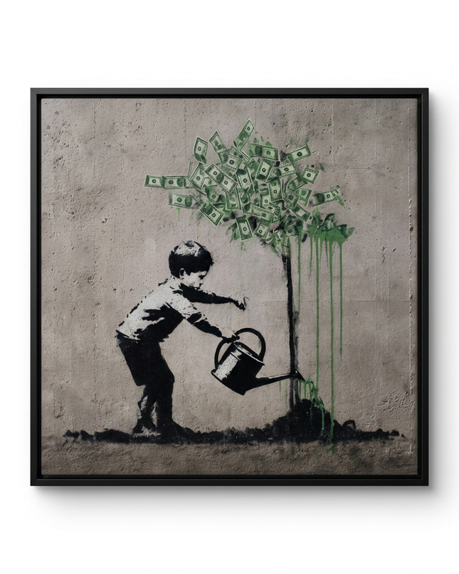 Harvest of Hope hand-painted floral canvas art in interior setting