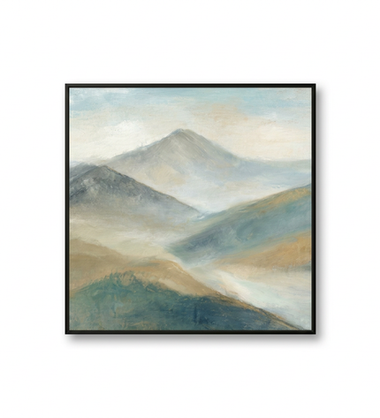 Drifting Into Peace hand-painted abstract canvas art in interior setting