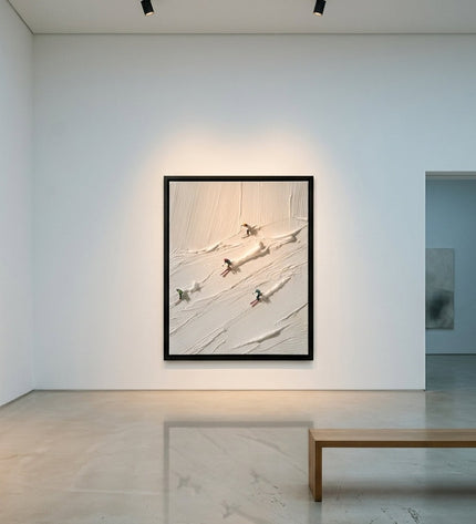 Fresh Tracks displayed in gallery setting