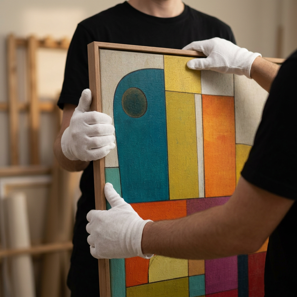 Urban Mosaic handled with gloves