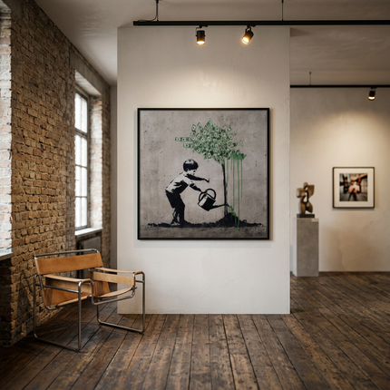 Harvest of Hope original canvas artwork displayed in a contemporary gallery setting