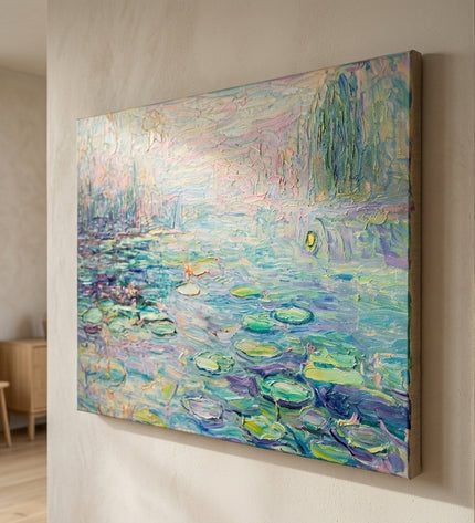 Garden of Reflections hand-painted original as gallery wrap canvas preview