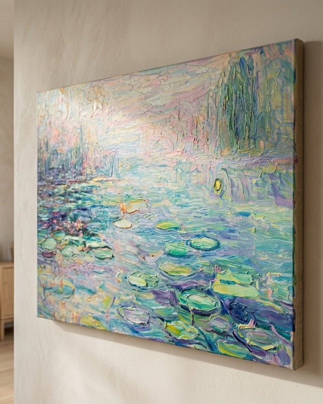 Garden of Reflections hand-painted original as gallery wrap canvas preview