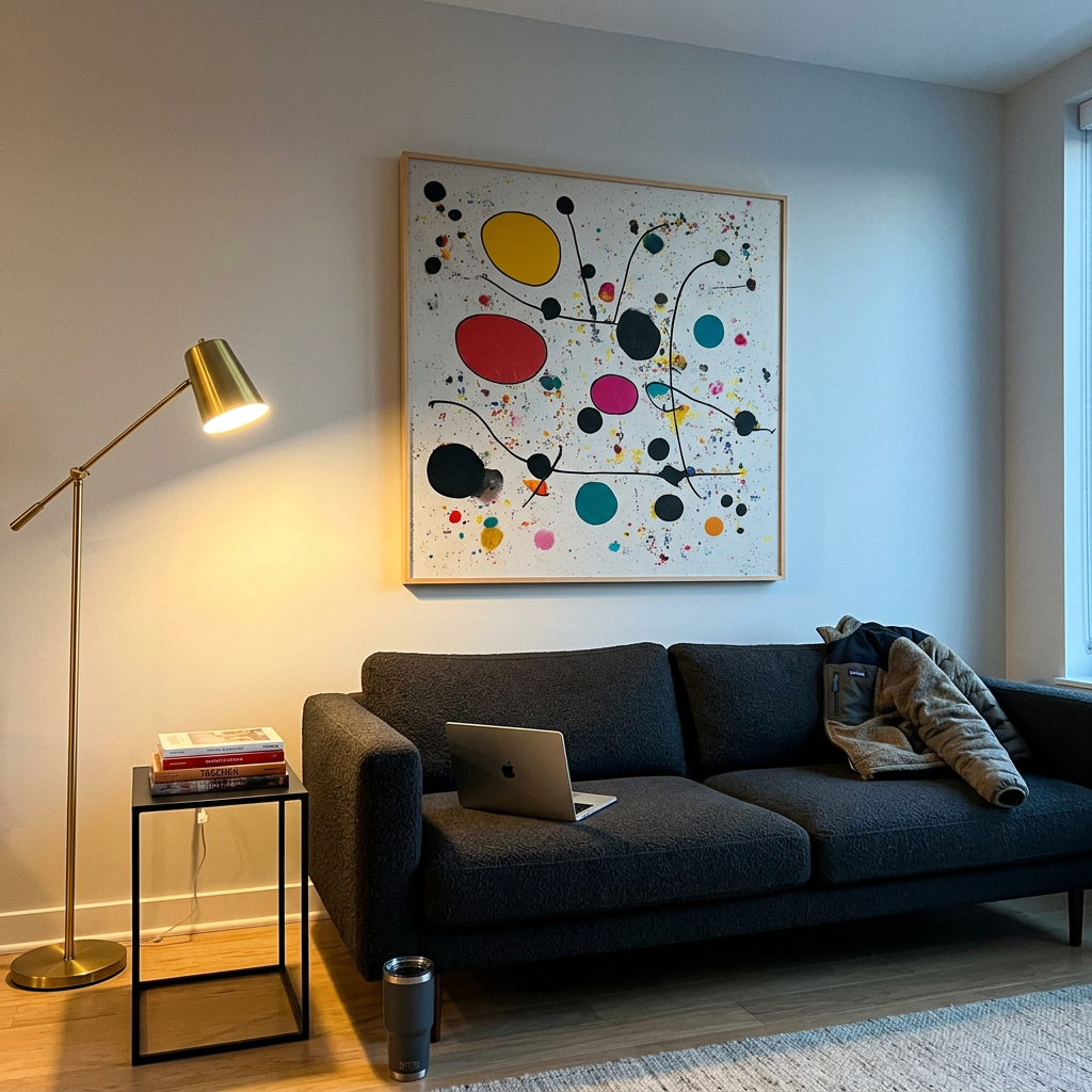 Artmere painting preview in warm evening light