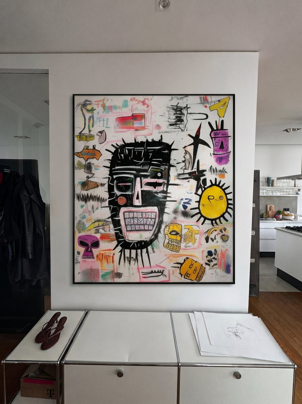 Artmere canvas preview in a hallway space