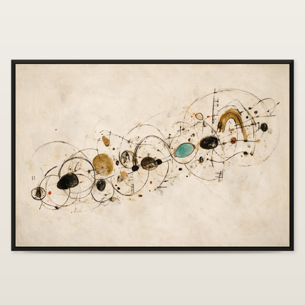Inner Orbits — full artwork in a black wooden frame